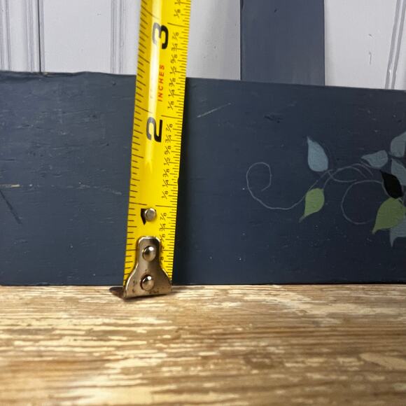 VTG Hand Painted Wood Tole Folk Art Sliding Lid Candle Match Box PA Dutch Style - Picture 6 of 16